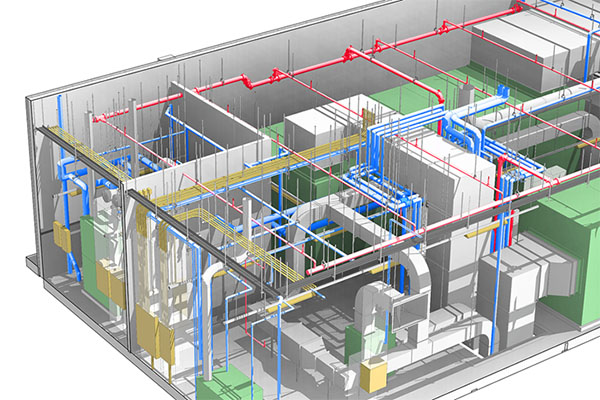 کاربرد مدل سازی سه بعدی بیم در تاسیسات مکانیکی ساختمان