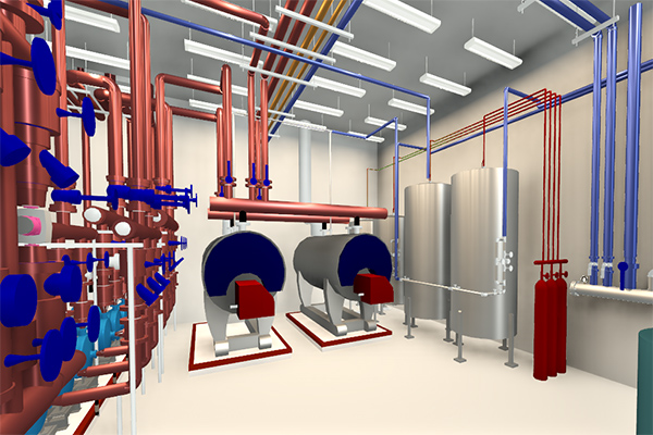 Boiler Room 3D Modeling With Revit MEP