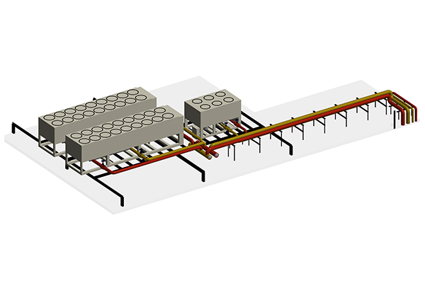 Commercial Building Air Cooled Chillers 3D Modeling With Revit MEP