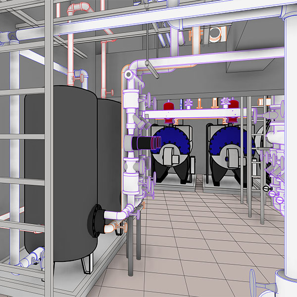 Boiler Room Facilities 3D Modeling - BIM Technology